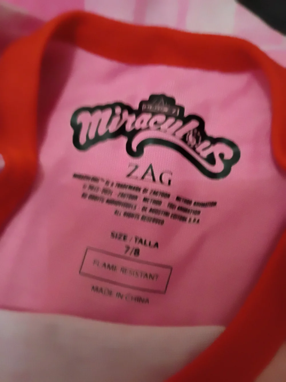 Miraculous Ladybug Pajama Nightgown & Slippers Set Girls Size 7/8 Slipper 13-1